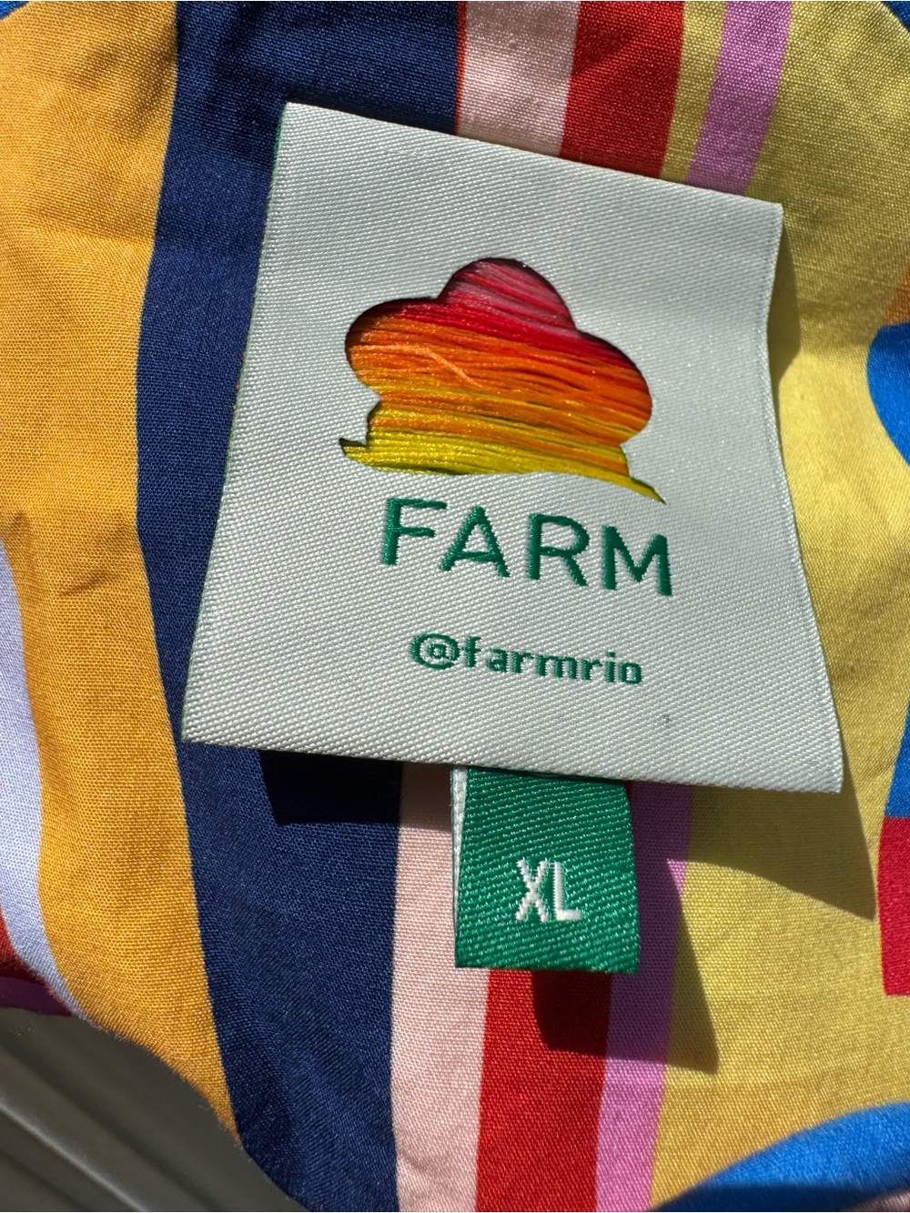 Farm Rio Multicolor Waves Scalloped Crop Top - Picture 6 of 8